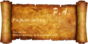Pajkos Arita névjegykártya